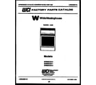 White-Westinghouse GF980KXW0 cover page diagram