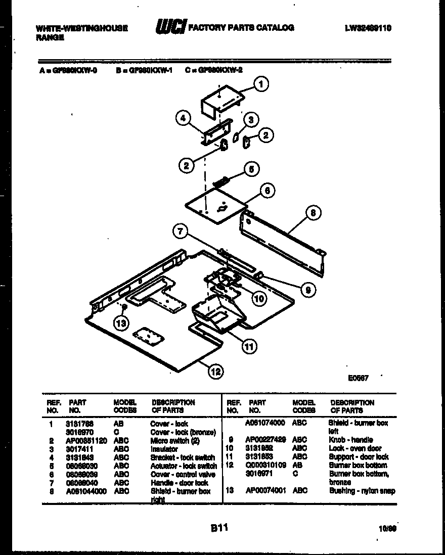 BURNER BOX PARTS