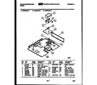 White-Westinghouse GF980KXW1 burner box parts diagram