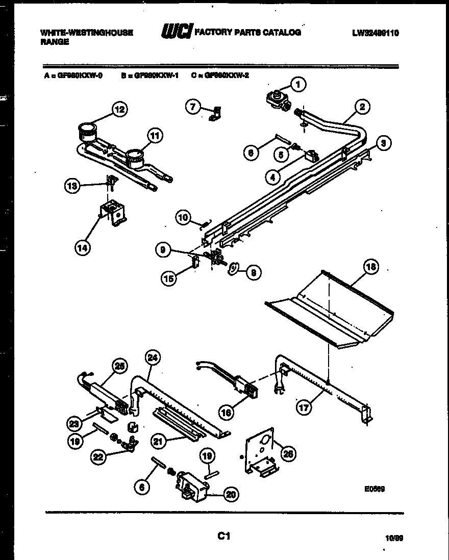 BURNER, MANIFOLD AND GAS CONTROL