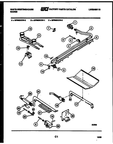 Burner, manifold and gas control
