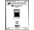 White-Westinghouse GF306KXD0 cover page diagram