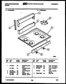 Backguard and cooktop parts