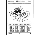 White-Westinghouse GF306KXD0 broiler drawer parts diagram