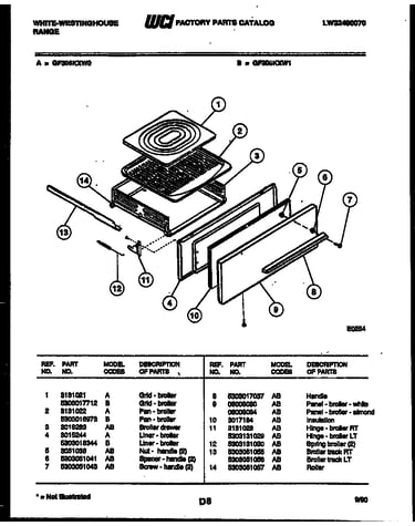 Broiler drawer parts