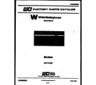 White-Westinghouse KM777KXM1 front cover diagram