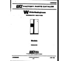White-Westinghouse RS249JCV2 front cover diagram