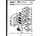 White-Westinghouse RS249JCV2 shelves and supports diagram