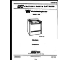 White-Westinghouse GF606KXD0 cover page diagram