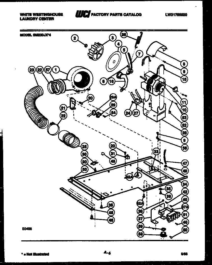 Dryer motor, blower and belt