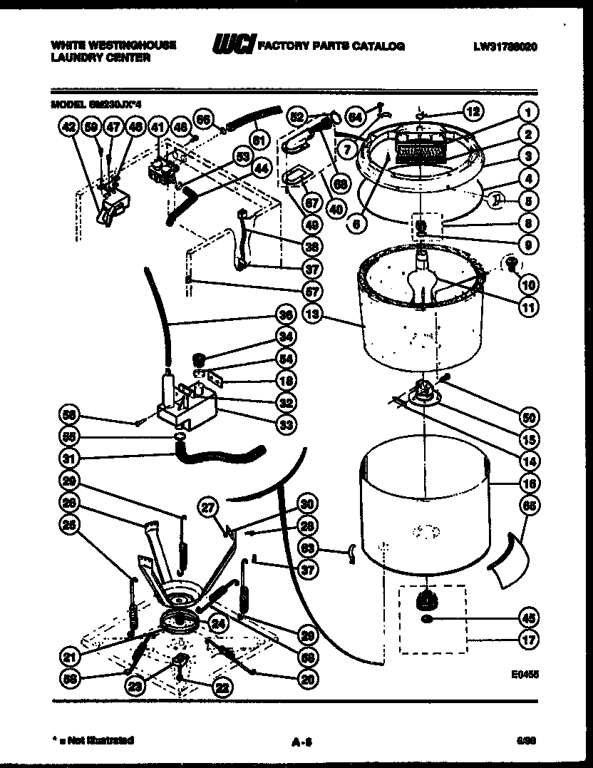 TUBS, WATER VALVE AND LID SWITCH