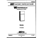 White-Westinghouse RT176LCH0 cover diagram