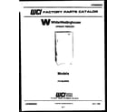 White-Westinghouse FU100JRW5  diagram