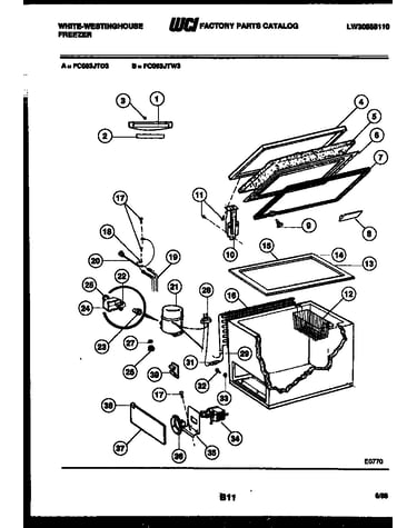 Chest freezer parts