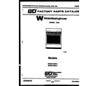 White-Westinghouse GF830HXW5 cover page diagram