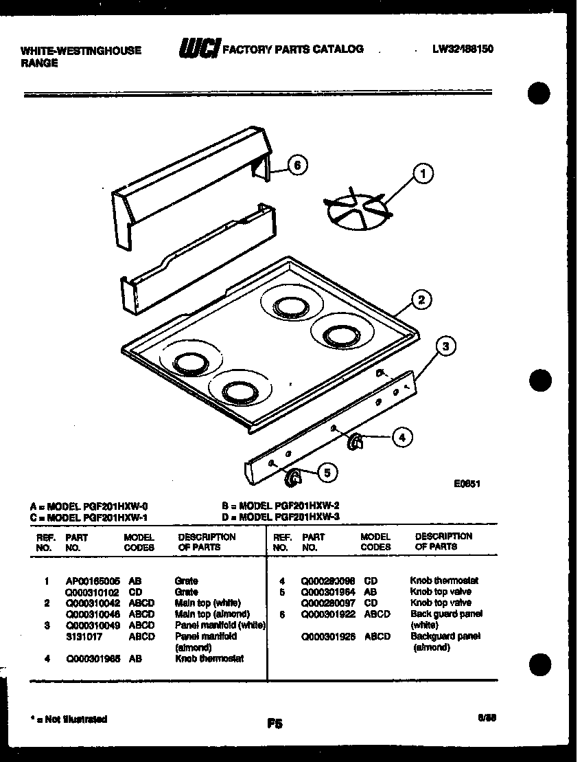 Cooktop parts