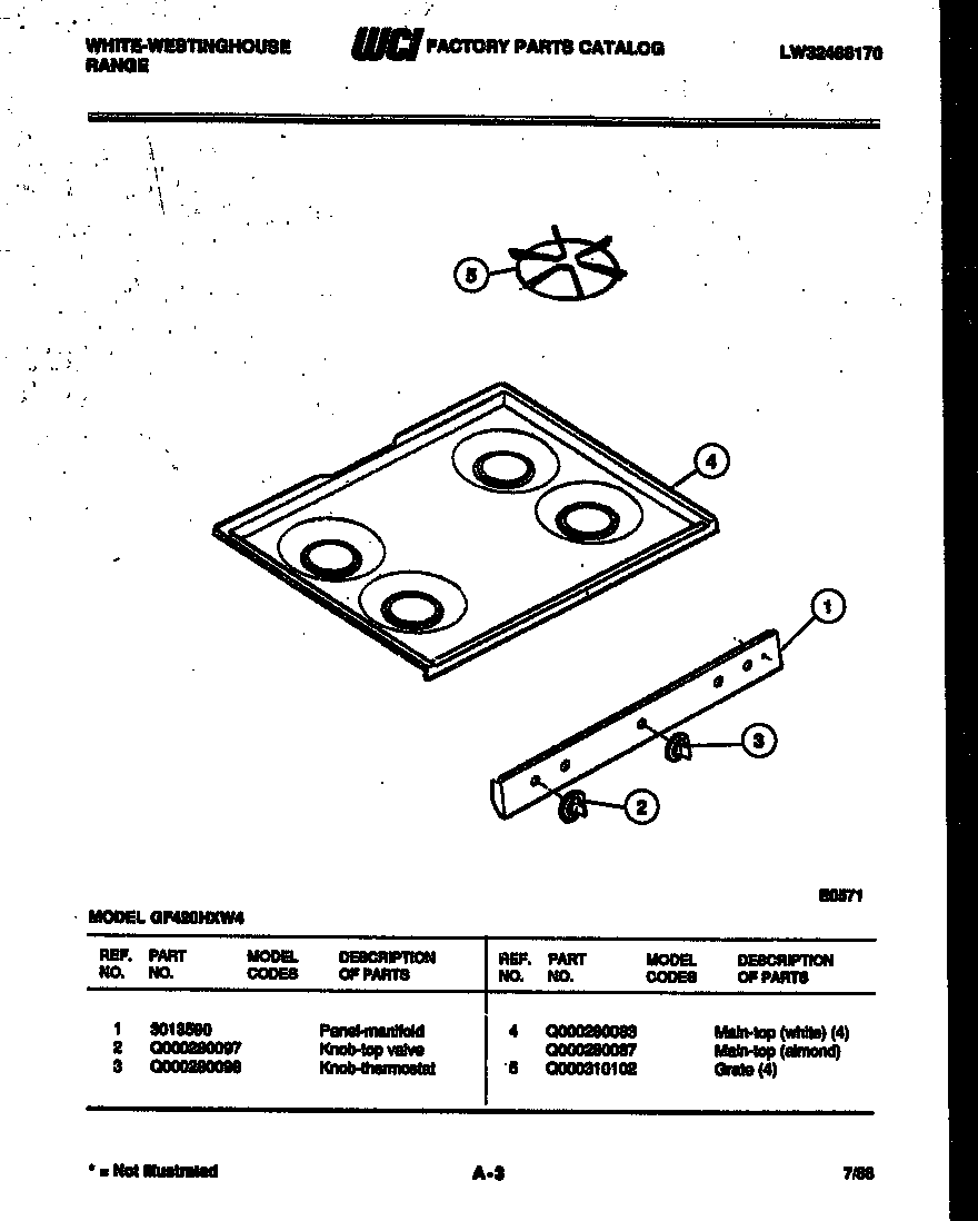 Cooktop parts