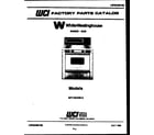 White-Westinghouse GF716HXD3 cover page diagram