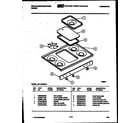 White-Westinghouse GF716HXD3 cooktop parts diagram