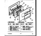 White-Westinghouse PGF410HXW0 door parts diagram