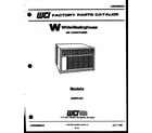 White-Westinghouse AS287L2K1 front cover/text only diagram