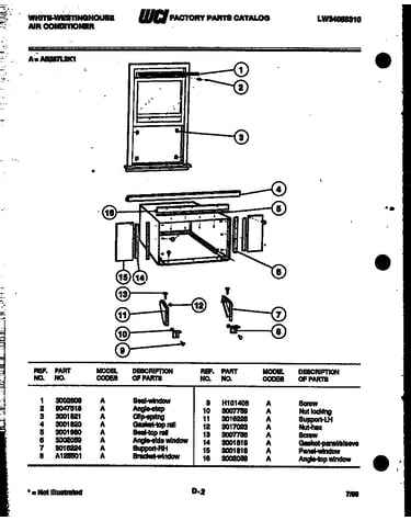 Cabinet and installation parts