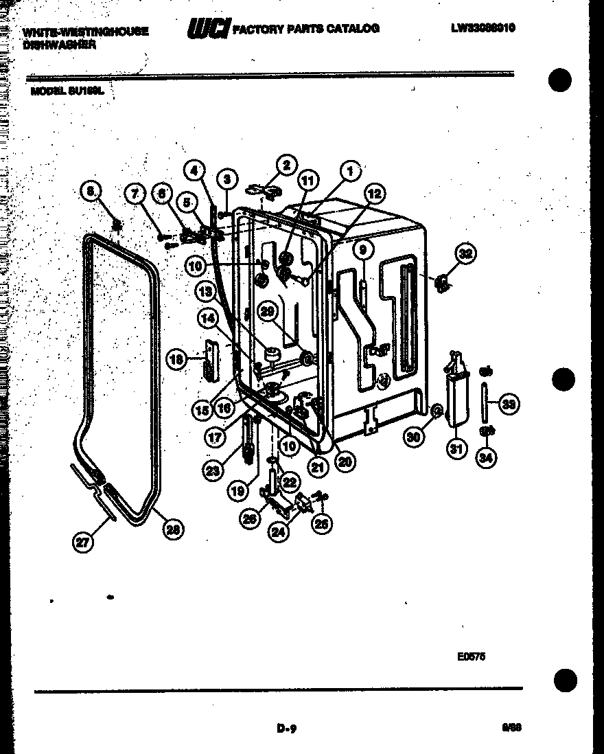 TUB AND FRAME PARTS