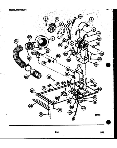 Dryer motor, blower and belt