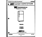 White-Westinghouse RT120GCH2 cover diagram