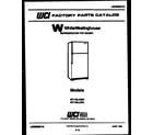 White-Westinghouse RT175LCV0 cover diagram