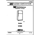 White-Westinghouse RT175GLW3 cover page diagram