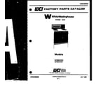 White-Westinghouse GF880KXW1 cover page diagram