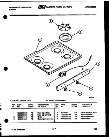 Cooktop parts