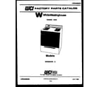 White-Westinghouse GF620HXW3 cover page diagram
