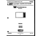 White-Westinghouse KM485LXMD2 control panel diagram