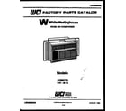 White-Westinghouse AC088K7B3 cover page diagram