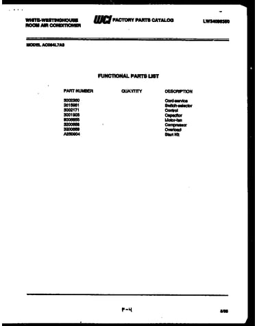 Compressor parts