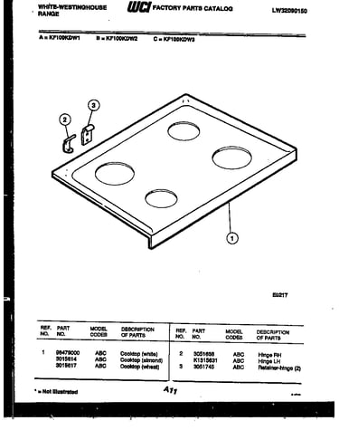 Cooktop parts