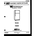 White-Westinghouse RT120LCF0 cover page diagram