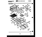 White-Westinghouse RT218JCW2 shelves and supports diagram