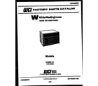 White-Westinghouse AC08EL1A1 front cover diagram