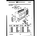 White-Westinghouse AC08EL1A1 cabinet and installation parts diagram