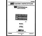 White-Westinghouse AC053M7A1 front cover diagram