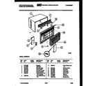 White-Westinghouse AC053M7A1 cabinet parts diagram