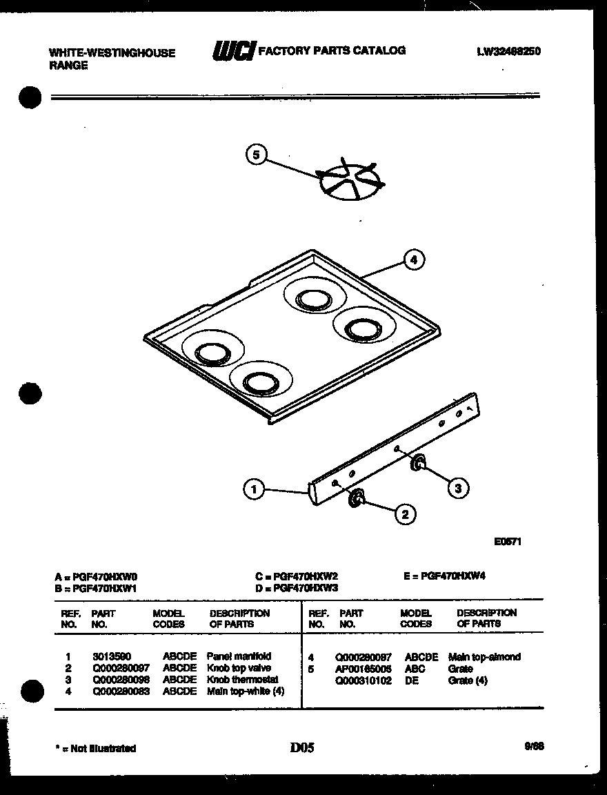 Cooktop parts
