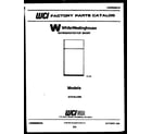 White-Westinghouse RT215LCH0 cover page diagram