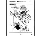 White-Westinghouse RA186GCF5 cabinet parts diagram