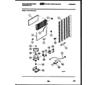 White-Westinghouse RA186GCH5 system and automatic defrost parts diagram