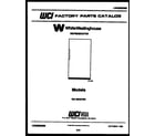 White-Westinghouse RT140LCV2 cover page diagram