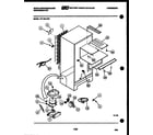 White-Westinghouse RT163LCD1 system and automatic defrost parts diagram